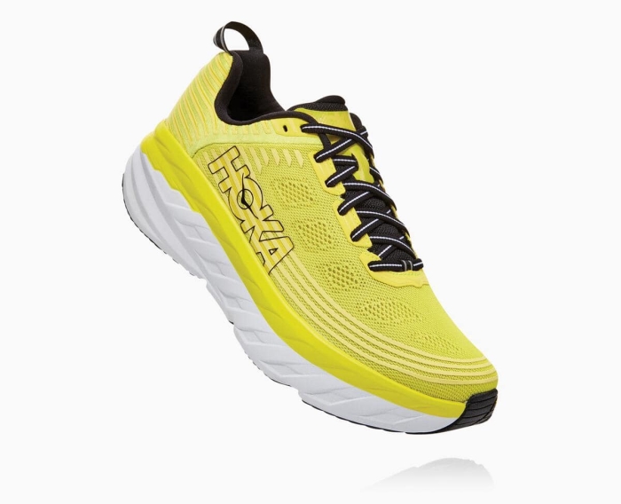 Hoka Løpesko Asfalt Salg - HOKA ONE ONE Bondi 6 Wide Herre Citrus [NO-72GTCR]